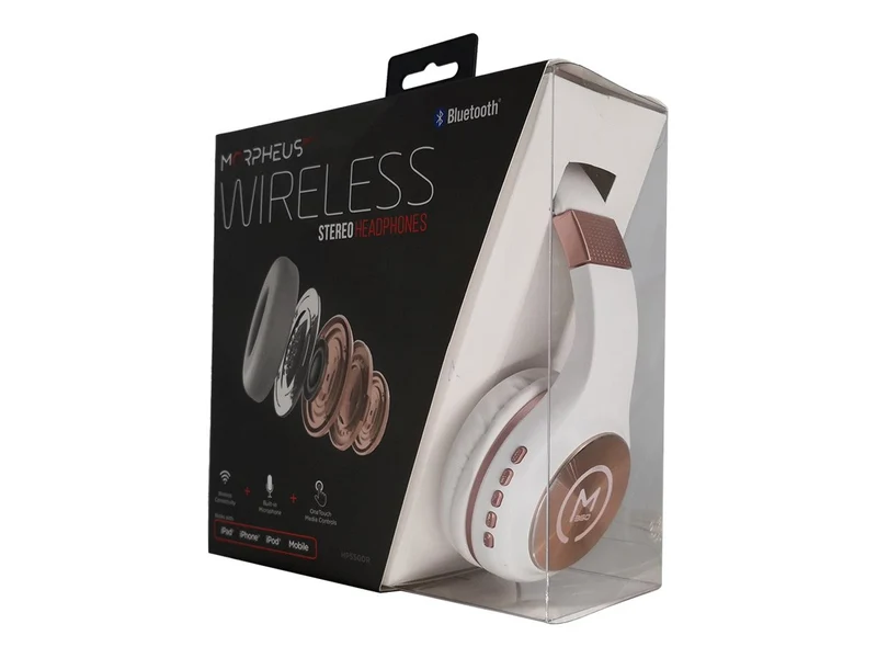 Audífonos Morpheus 360 Serenity Binaural Wireless Headphones, Rose Gold, White