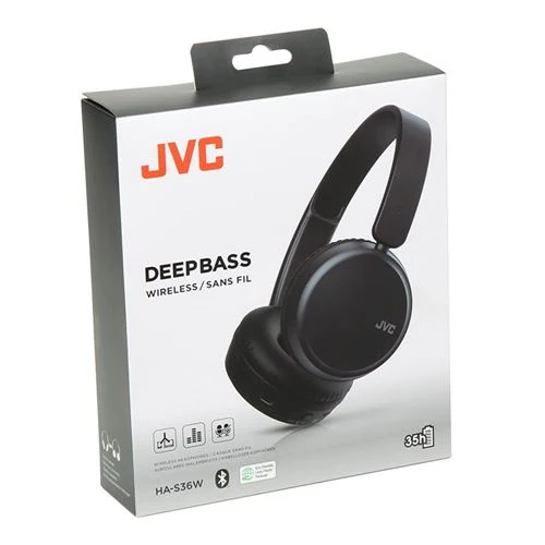 Audífonos JVC HA-S36W Foldable Wireless Bluetooth Headphones Negro