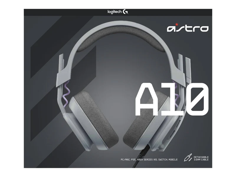 Audífonos Astro Logitech G Astro A10 Wired Gaming Headset, Gray