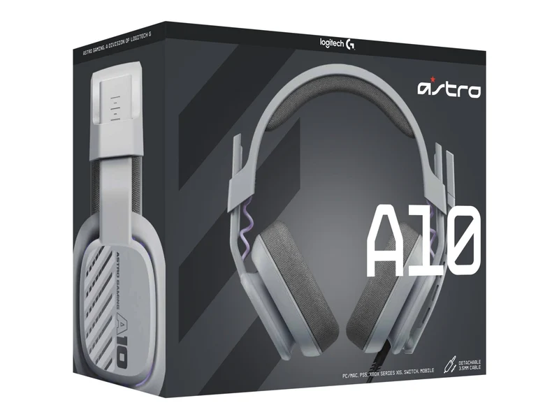 Audífonos Astro Logitech G Astro A10 Wired Gaming Headset, Gray