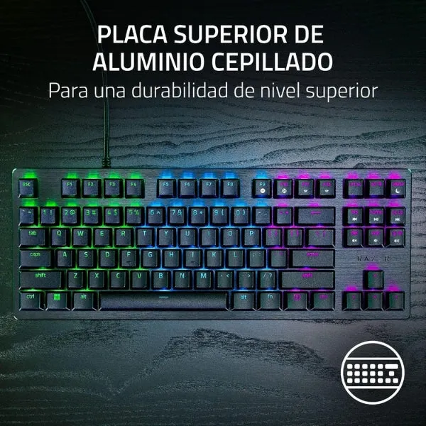Teclado Gamer Razer Huntsman V3 X TKL Mecánico Óptico - Switches Razer Optical Clicky - RGB - USB-A - Español - Negro - RZ03-05021700-R311