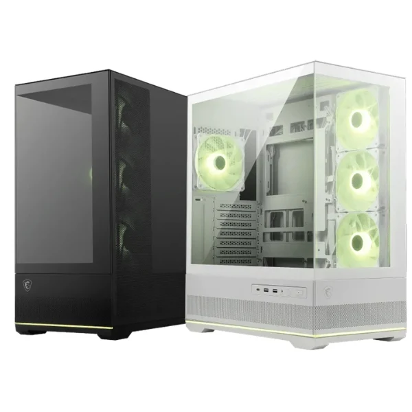 Case MSI Gaming MAG PANO 110R PZ - Mid Tower - ATX/Micro-ATX/Mini-ITX - 4x Fan 120mm ARGB - Vidrio Templado Panorámico 270° - USB Type-C - Negro - 306-7G28R21-JA4