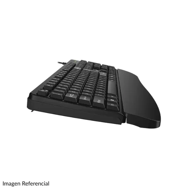 Teclado Genius KB-123 RS2 Clásico Copilot - USB - Español - Bajo Perfil - Reposamuñeca Integrado - Negro