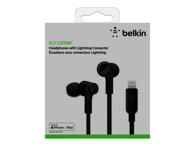 Audífonos Belkin SoundForm Wired Earbuds, Black, G3H0001BTBLK