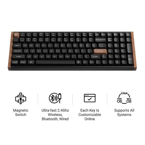 Teclado Keychron K4 HE Keyboard Swappable RGB Backlight Aluminum Nebula Switch Negro