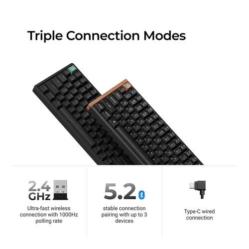 Teclado Keychron K4 HE Keyboard Swappable RGB Backlight Aluminum Nebula Switch Negro