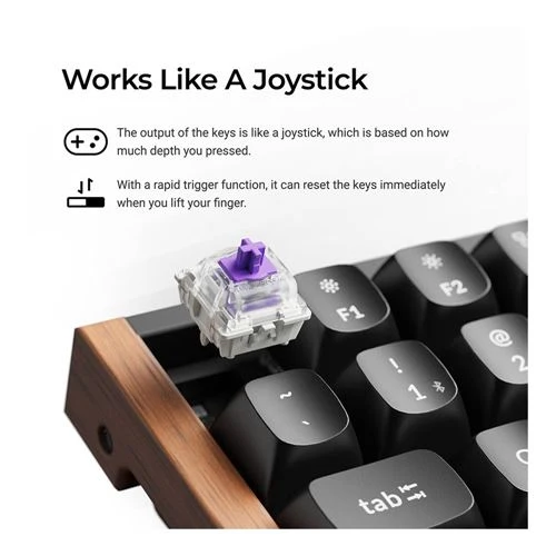 Teclado Keychron K4 HE Keyboard Swappable RGB Backlight Aluminum Nebula Switch Negro