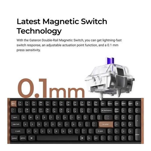 Teclado Keychron K4 HE Keyboard Swappable RGB Backlight Aluminum Nebula Switch Negro