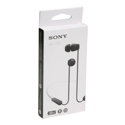 Audífonos Sony WI-C100 Bluetooth Wireless Earbuds Negro