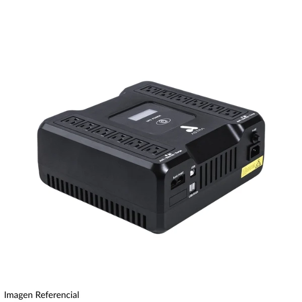UPS Astra 1000VA/600W 110V 12 Tomas con USB, RJ45 y Panel LCD - AR1000