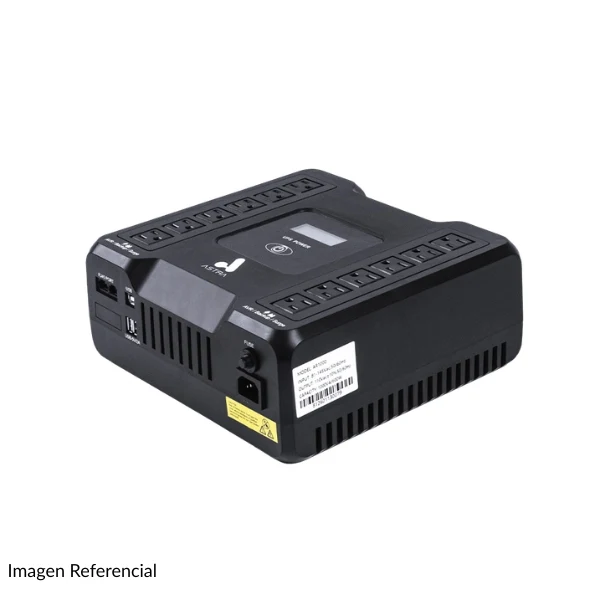 UPS Astra 1000VA/600W 110V 12 Tomas con USB, RJ45 y Panel LCD - AR1000