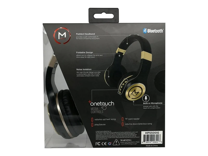 Audífonos Morpheus 360 Serenity Binaural Wireless Headphones, Black, Gold