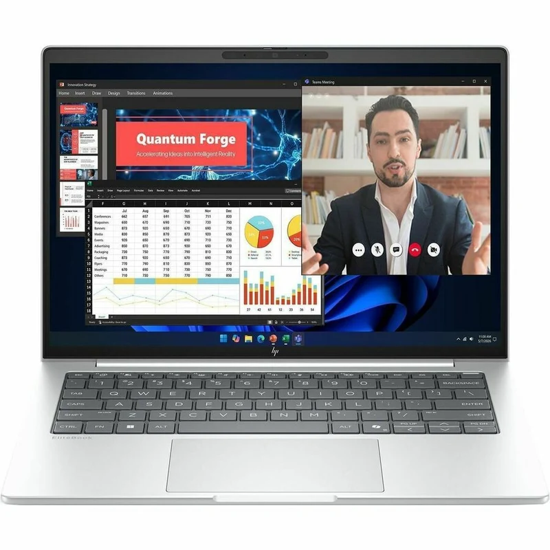 Laptop HP EliteBook, Intel Core Ultra 7 Series 8 Núcleos, 16GB DDR5, 512 GB SSD, DK0D1UT#ABA
