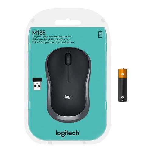 Mouse Logitech M185 Wireless Optical Mouse Gris