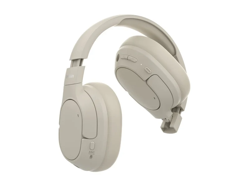 Audífonos Belkin SoundForm Isolate Noise Cancelling Over-Ear Headphones, Sand