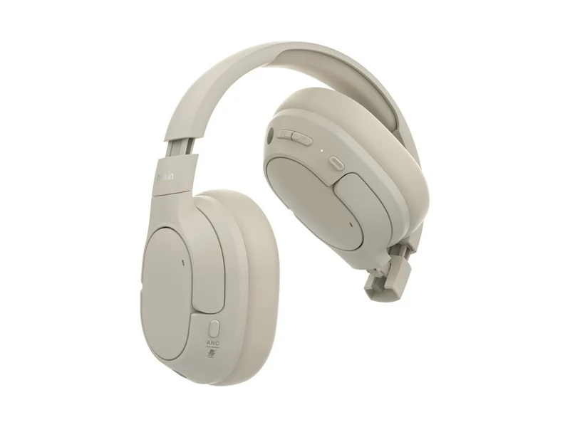 Audífonos Belkin SoundForm Isolate Noise Cancelling Over-Ear Headphones, Sand