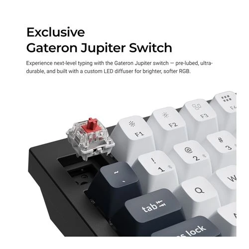 Teclado Keychron Q1 Max Hot Swappable RGB Backlight Wireless Keyboard Negro