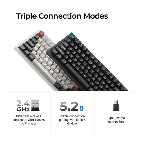 Teclado Keychron Q6 Ultra RGB Knob Version 8K Wireless Mechanical Keyboard Negro