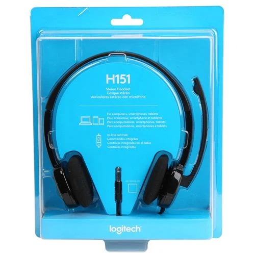 Audífonos Logitech H151 Wired Stereo Headset Negro
