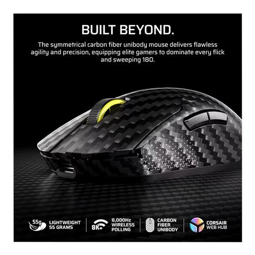 Mouse Corsair SABRE v2 PRO CARBON FIBER WIRELESS Gaming Mouse Negro