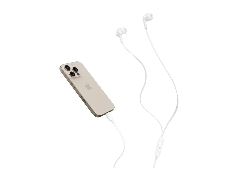 Audífonos Belkin Wired USB-C In-Ear Earbuds w/ Mic, White