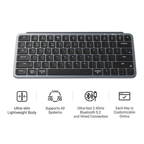 Teclado Keychron B1 Pro Wireless Scissor Keyboard Gris