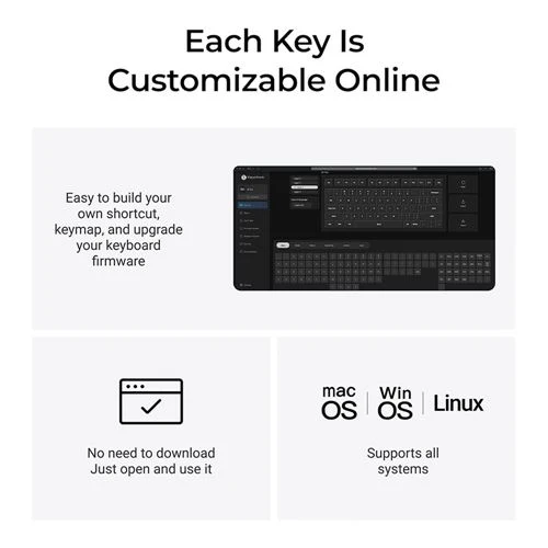 Teclado Keychron B1 Pro Wireless Scissor Keyboard Gris