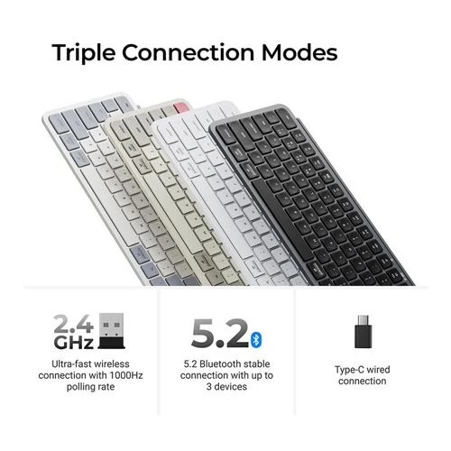 Teclado Keychron B1 Pro Wireless Scissor Keyboard Gris