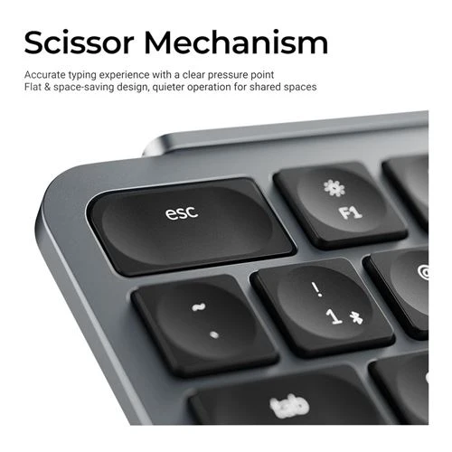 Teclado Keychron B1 Pro Wireless Scissor Keyboard Gris