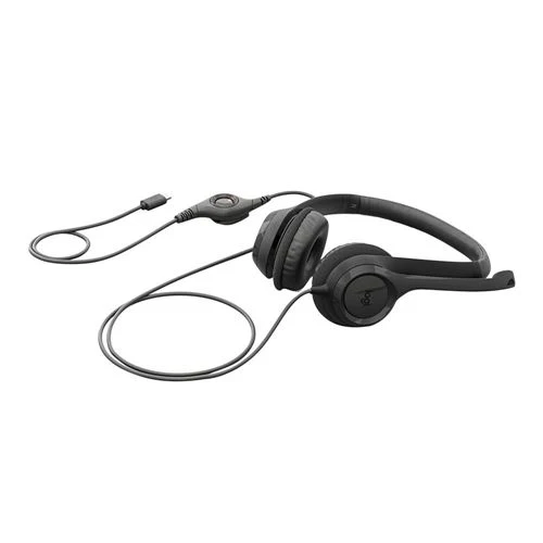 Audífonos Logitech H390 USB Type-C Headset Negro