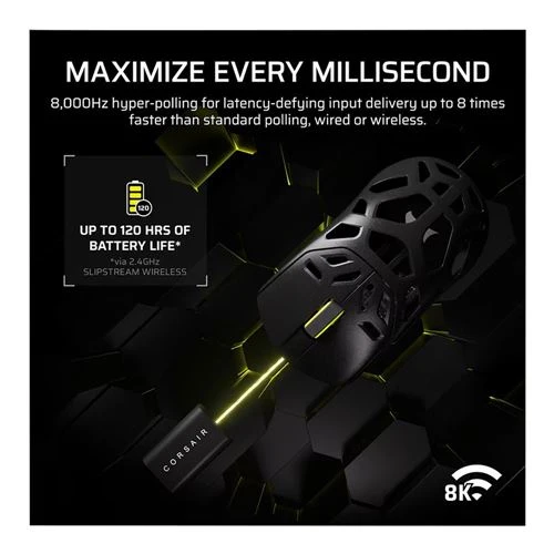 Mouse Corsair SABRE v2 PRO WIRELESS MAGNESIUM ALLOY Gaming Mouse Negro