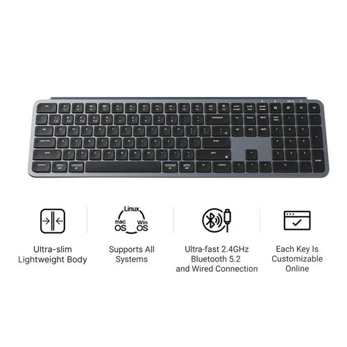 Teclado Keychron B6 Pro Wireless Scissor Keyboard Blanco
