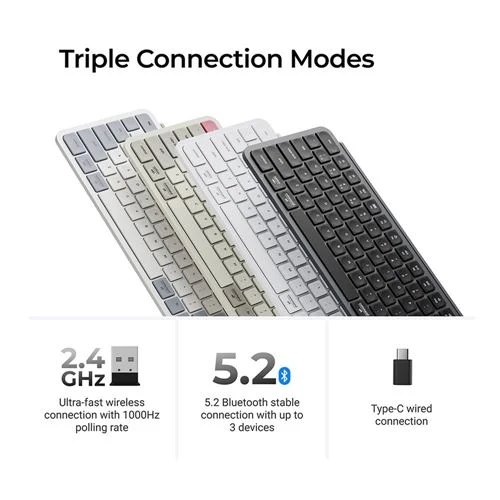 Teclado Keychron B6 Pro Wireless Scissor Keyboard Blanco