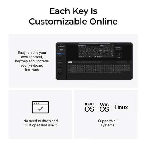 Teclado Keychron Q6 Ultra 8K Swappable RGB Backlight Banana Switch Knob Version Negro