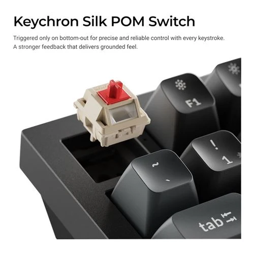 Teclado Keychron Q6 Ultra 8K Swappable RGB Backlight Banana Switch Knob Version Negro
