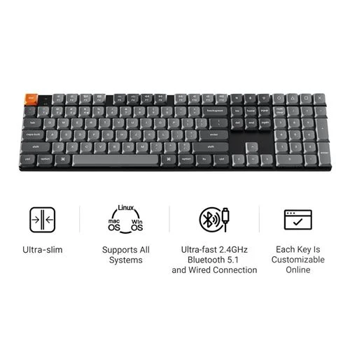 Teclado Keychron K5 Max Swappable Gateron RGB Backlight Brown Switch Keyboard