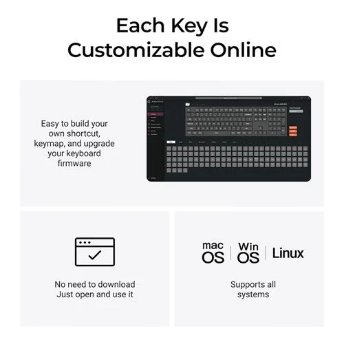 Teclado Keychron K5 Max Swappable Gateron RGB Backlight Brown Switch Keyboard