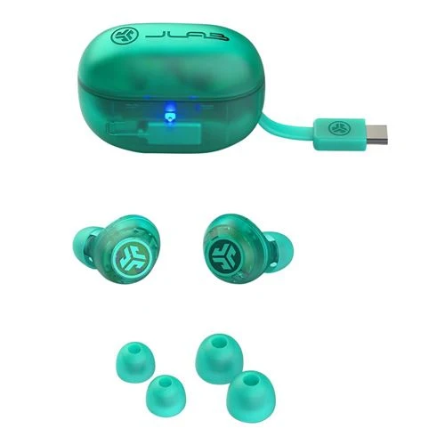 Audífonos JLab Go Pop Active Noise Canceling True Wireless Bluetooth Earbuds Verde Azulado