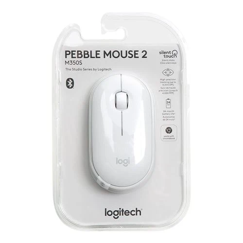 Mouse Logitech Pebble Mouse 2 M350s Tonal Blanco