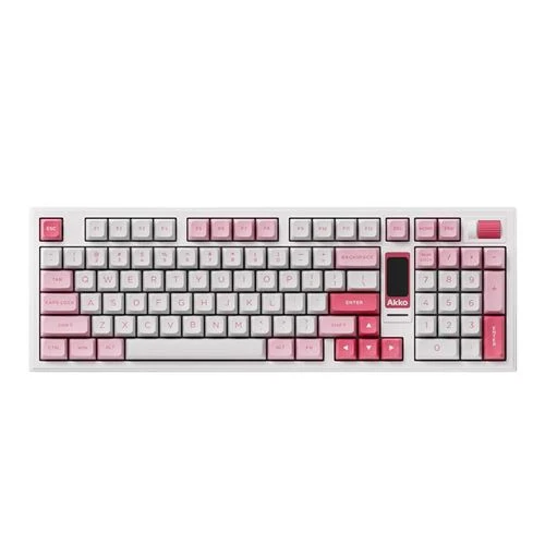 Teclado Akko Prunus Lannesiana 5098B Wireless Mechanical Keyboard Rosa