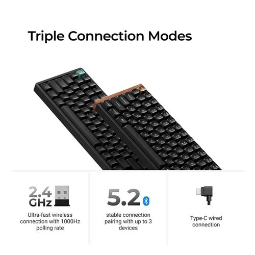 Teclado Keychron K2 HE Swappable RGB Magnetic Keyboard Negro