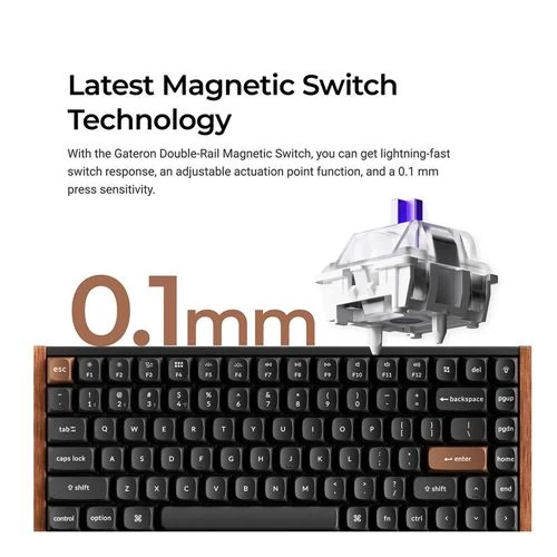 Teclado Keychron K2 HE Swappable RGB Magnetic Keyboard Negro