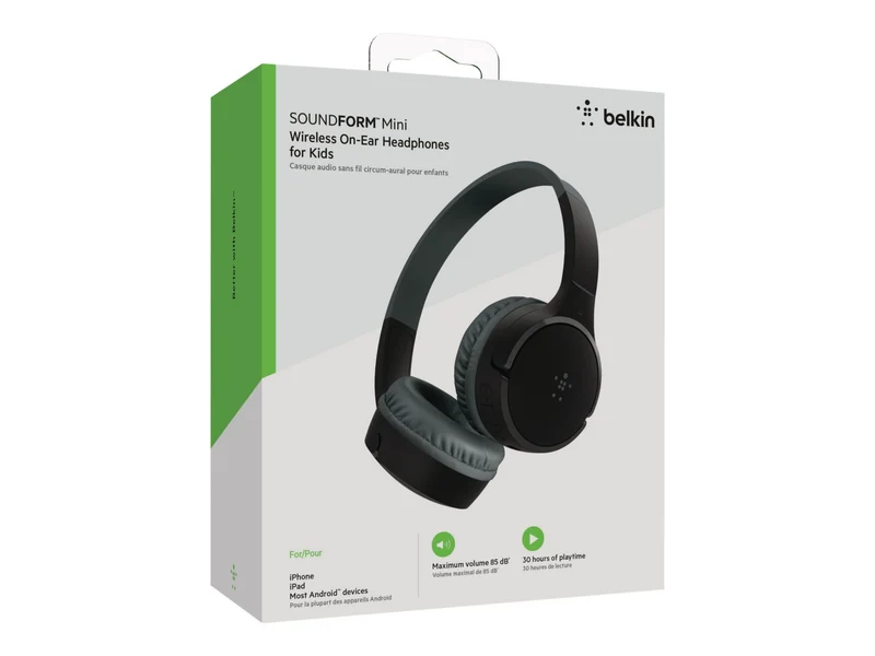Audífonos Belkin SoundForm Mini Wireless On-Ear Headphones, AUD002BTBKV3