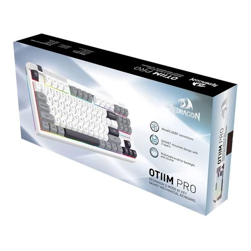 Teclado Redragon OTIIM MCK729 PRO 80% Wireless Mechanical Gaming Keyboard Blanco