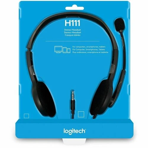 Audífonos Logitech H111 - Cableados, para oficina y videollamadas