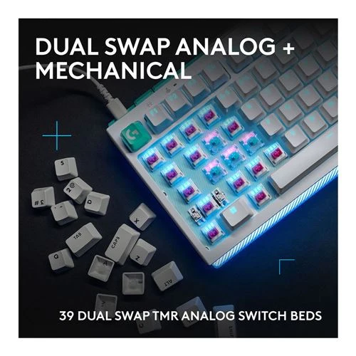 Teclado Logitech G G512 X 75 Dual Swap TMR Analog Mechanical Gaming Keyboard Negro