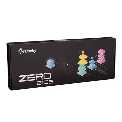 Teclado Ducky Zero 6108 Classic Black Hot Swap Wireless Bluetooth RGB Mechanical Keyboard- Cherry MX2A Red Negro