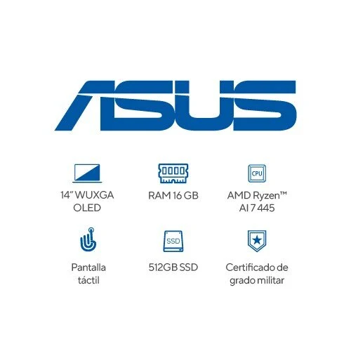 Laptop ASUS Zenbook 14 UM3406GA 14" - AMD Ryzen AI 7 445 - 16GB - 512GB SSD