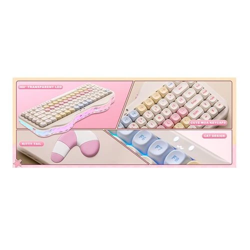 Teclado Yunzii C75 Cake Meow Wireless Mechanical Keyboard