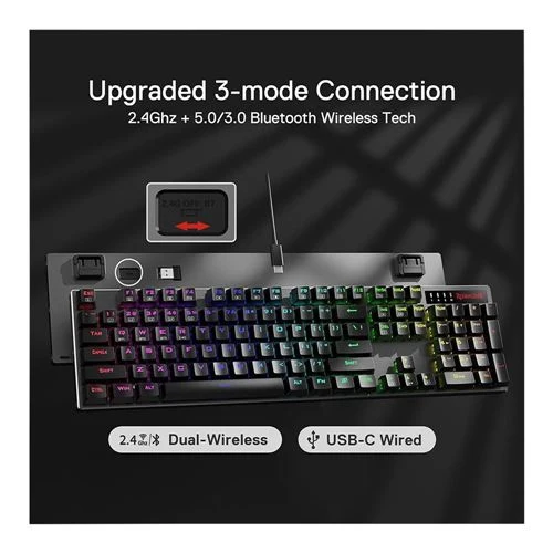 Teclado RedDragon Dharma Pro MCK556 Wireless Mechanical Gaming Keyboard Negro
